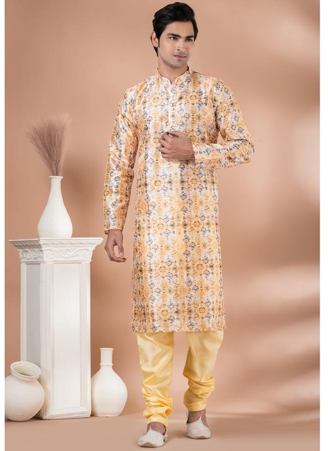 Mono Multi Festival Wear Crochet Work Kurta Pajama